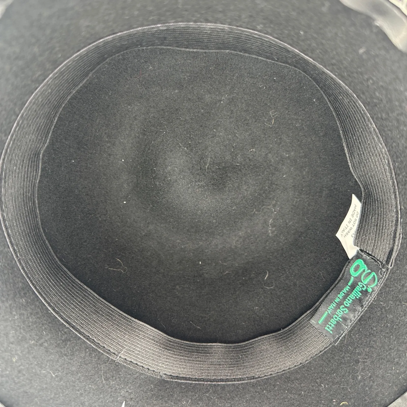 Galliano Sorbatti‎ Wool Cloche Hat Black Bow Accent Made In Italy - Image 7