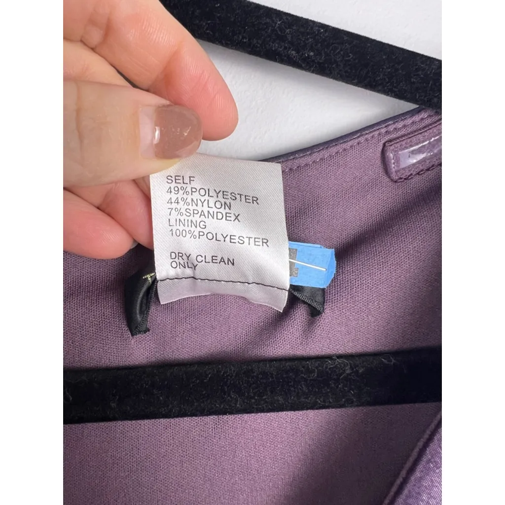 Tadashi Shoji Metallic Lavender Formal Two-Piece Gown Set Size 10 - Image 6