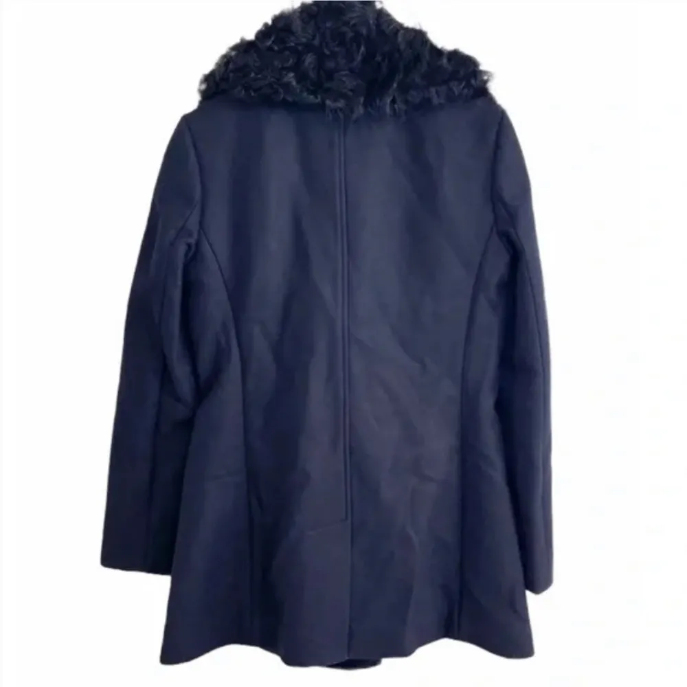 A.L.C. WILSON SHEARLING COLLAR DOUBLE BREASTED PEA COAT REAL LAMB FUR COLLAR NEW - Image 6