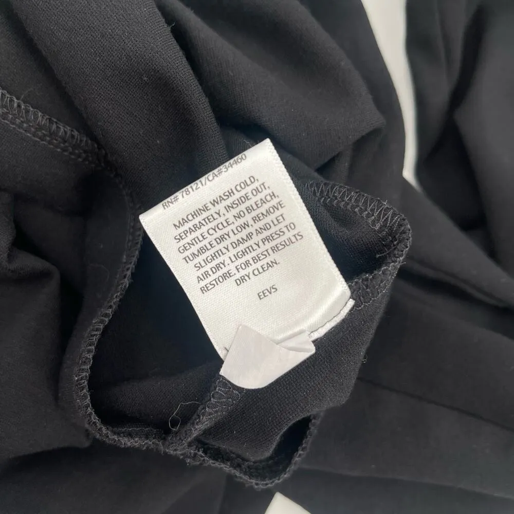 EILEEN FISHER Pull On Pants Black Size Medium Stretch Basic Classic Business - Image 9