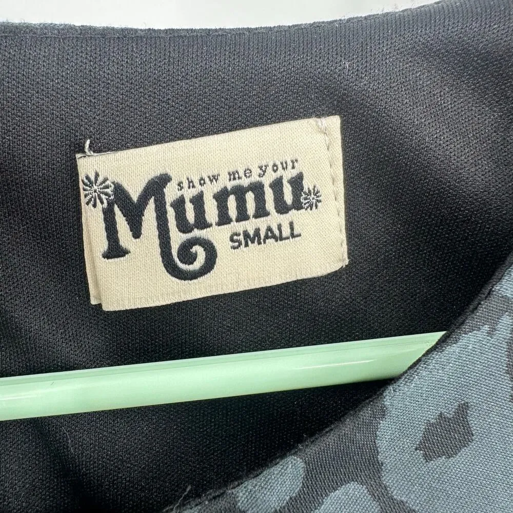 Show Me Your Mumu Size Small Short Sleeve Trapeze Style Mini Dress Leopard Print - Image 3