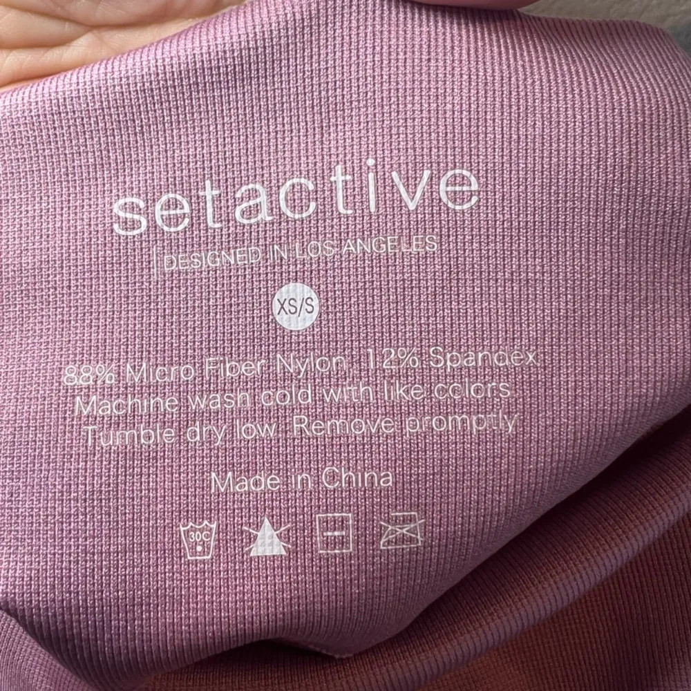 Set Active Sculptflex Ribbed Seamless Leggings Purple Pink SET Logo Women's XS/S - Image 9