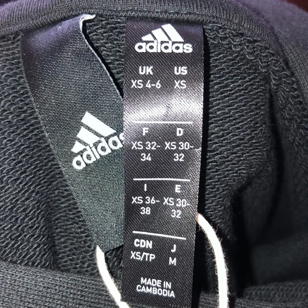 NWT Adidas future icons oversized pullover hoodie black and gray sweatshirt XS​​ - Image 9