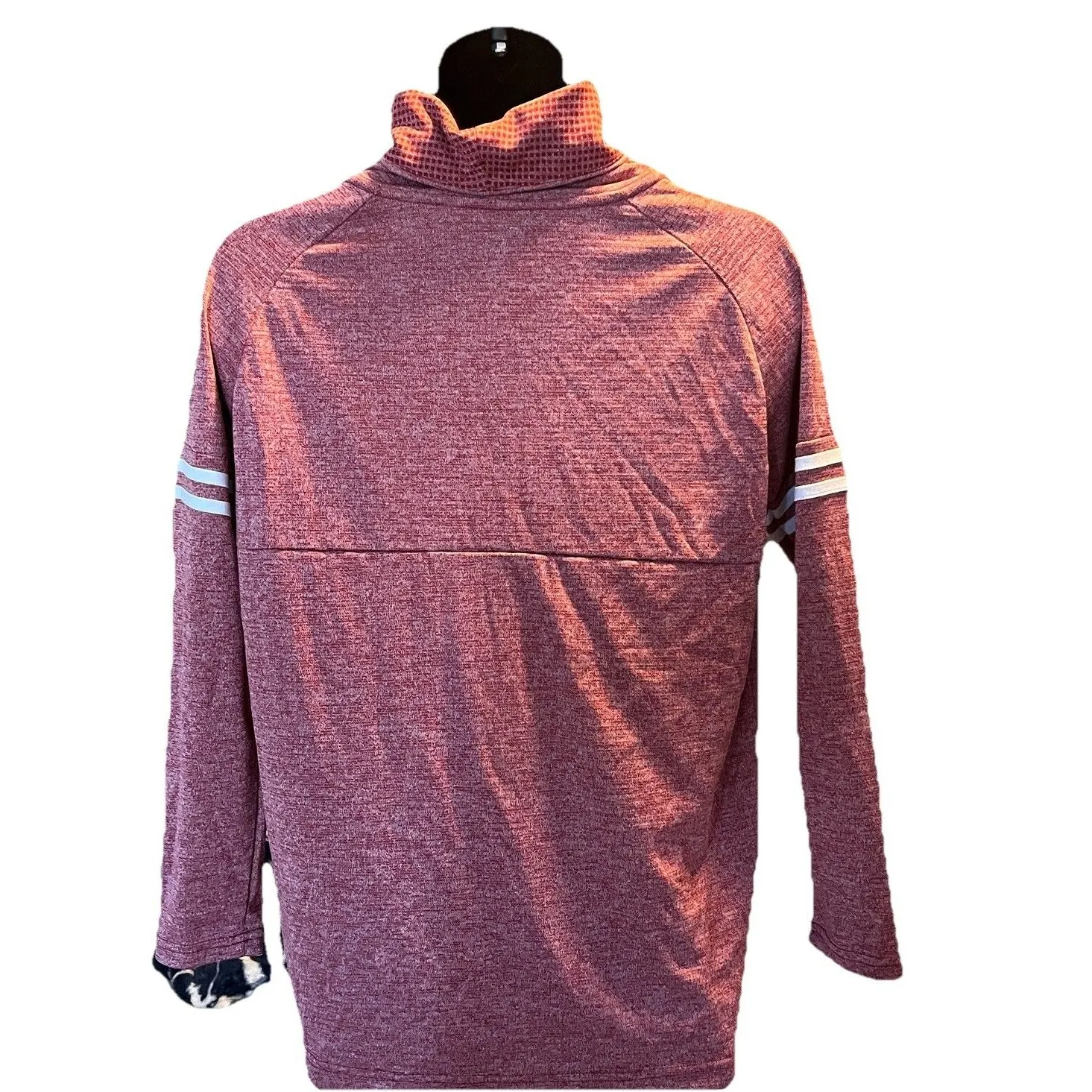Nike Oklahoma Sooners OU Cowl Neck Long Sleeve Shirt Red White Heathered Men’s M - Image 6