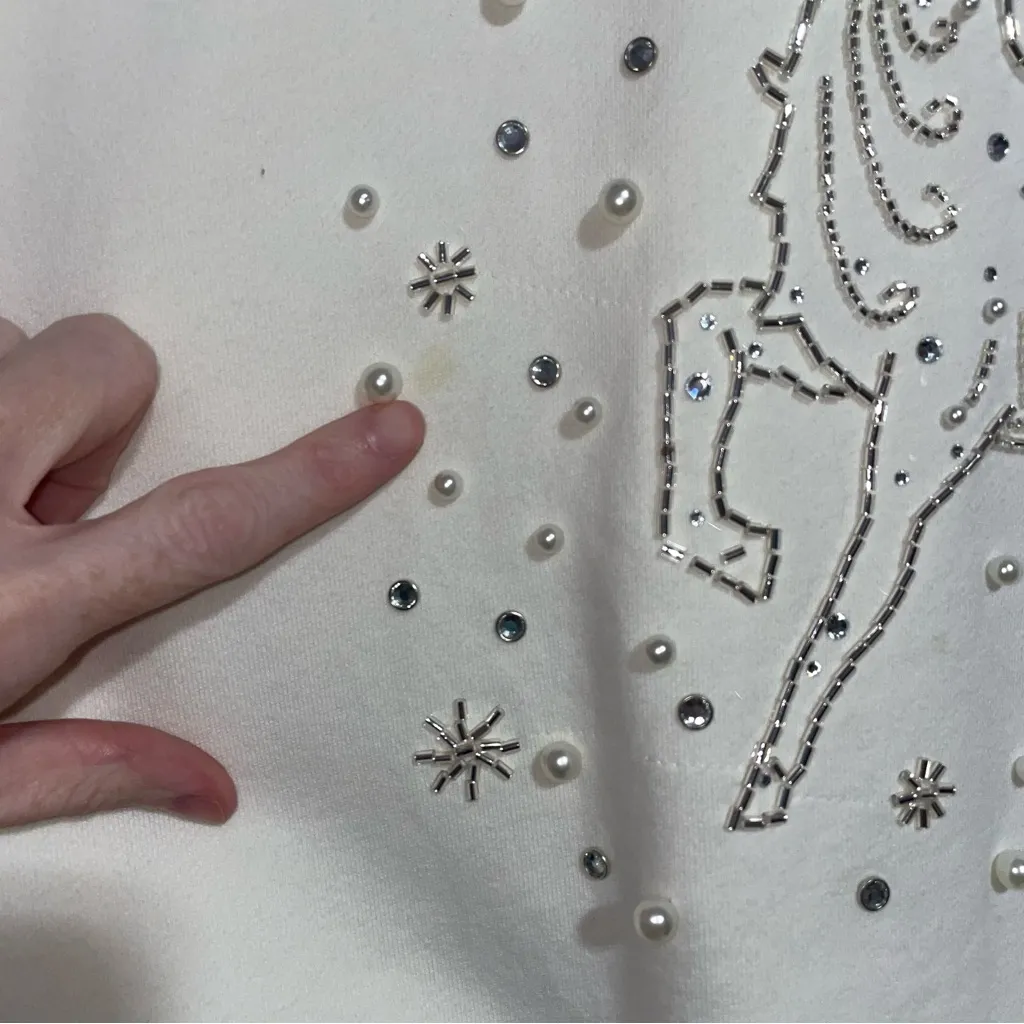 Forever 21 Beaded Capricorn Pullover Sweater Women Size XL Cozy Casual Zodiac - Image 5