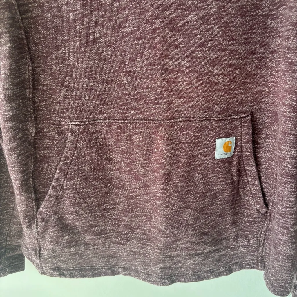 Carhartt Newberry Cowl Neck Hoodie Mauve Purple Berry Sweatshirt Workwear - Image 4