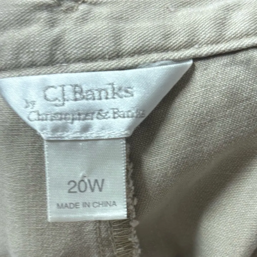 CJ Banks Tan‎ Capris Size 20W - Image 11