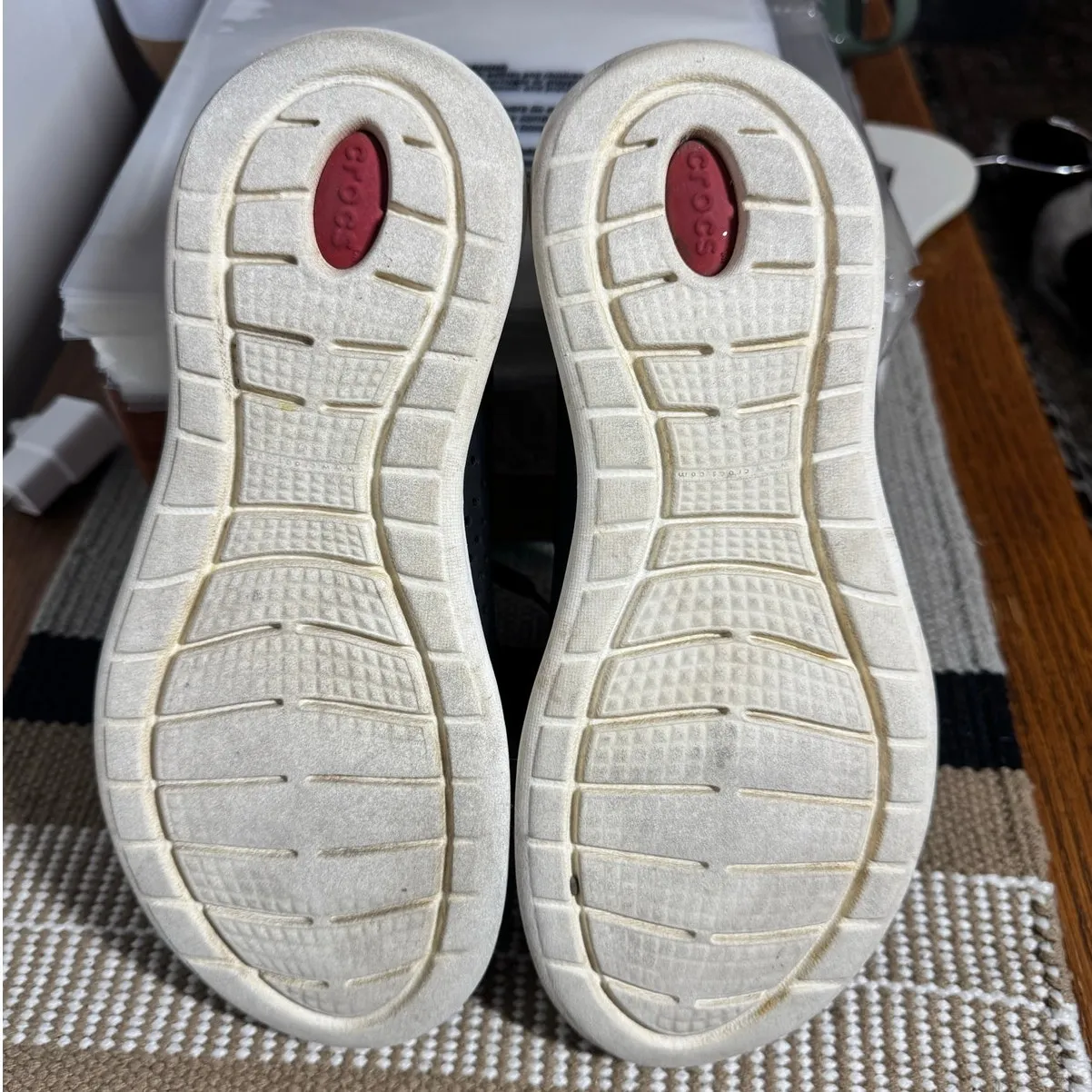 Crocs Lite Ride Pacer Sneaker Women 9 Black Lace Up Comfort Breathable Walking - Image 6