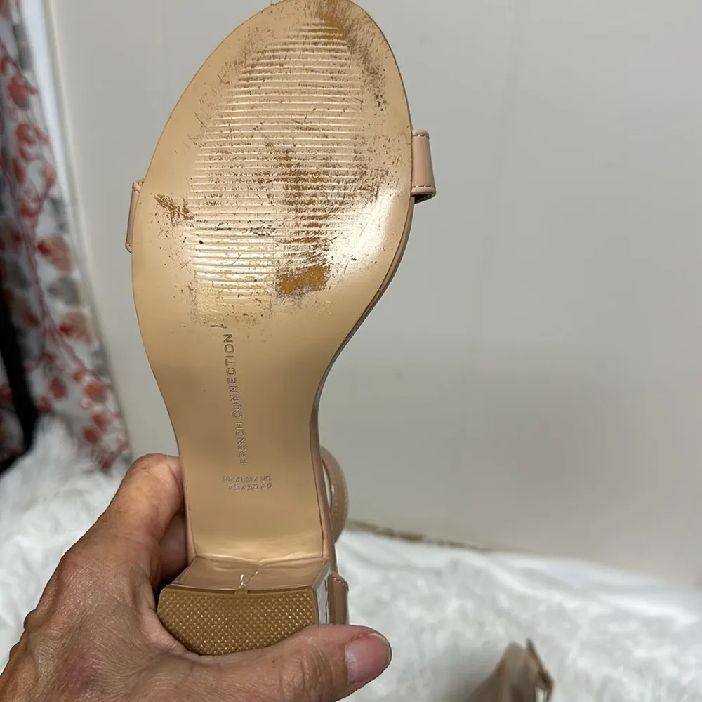 French Connection  Ankle Strap Dress Sandals Heels Shoe 7.5 EURO 37.5 - Image 6
