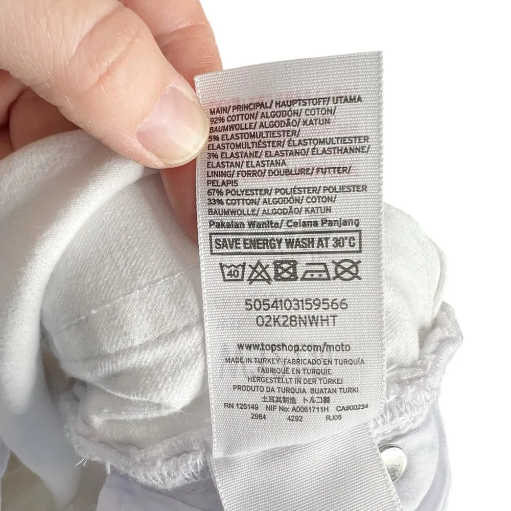 Topshop Moto White Jamie Skinny Leg Stretch Denim Jeans - Image 10