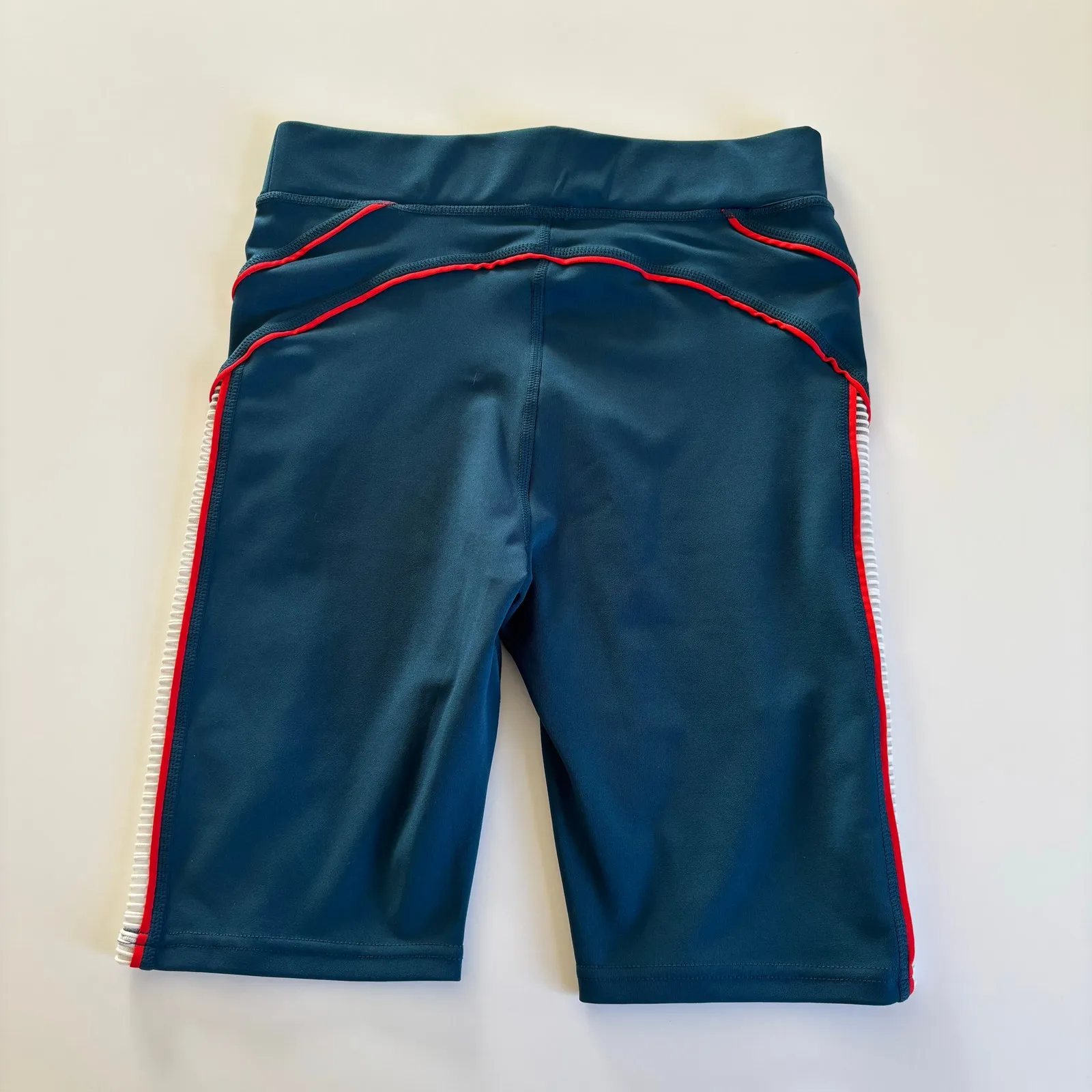 Kimberly Teal Athletic Cycling Shorts Mesh Sides Women’s Medium Sporty Stretchy - Image 5