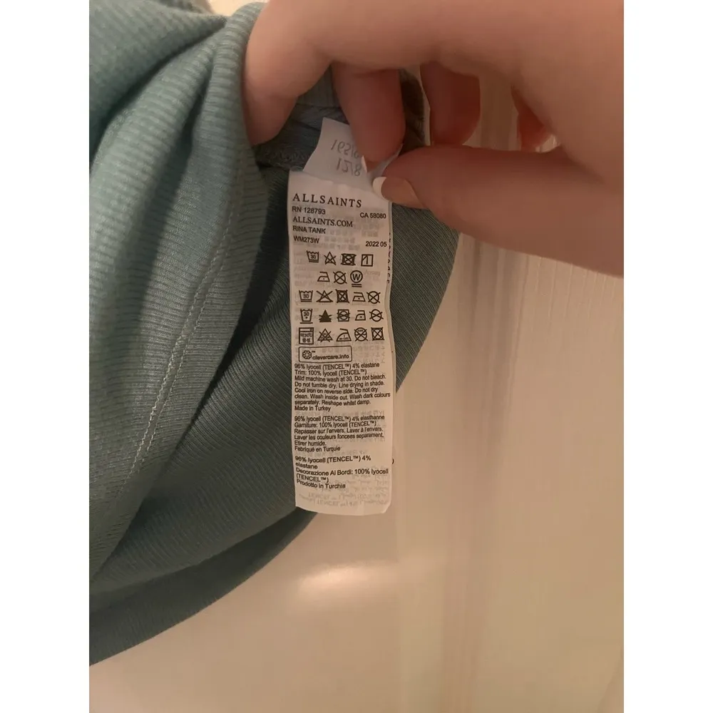 All saints Rina Crew Neck Sleeveless Tank Top US Size 8 (B35) - Image 3