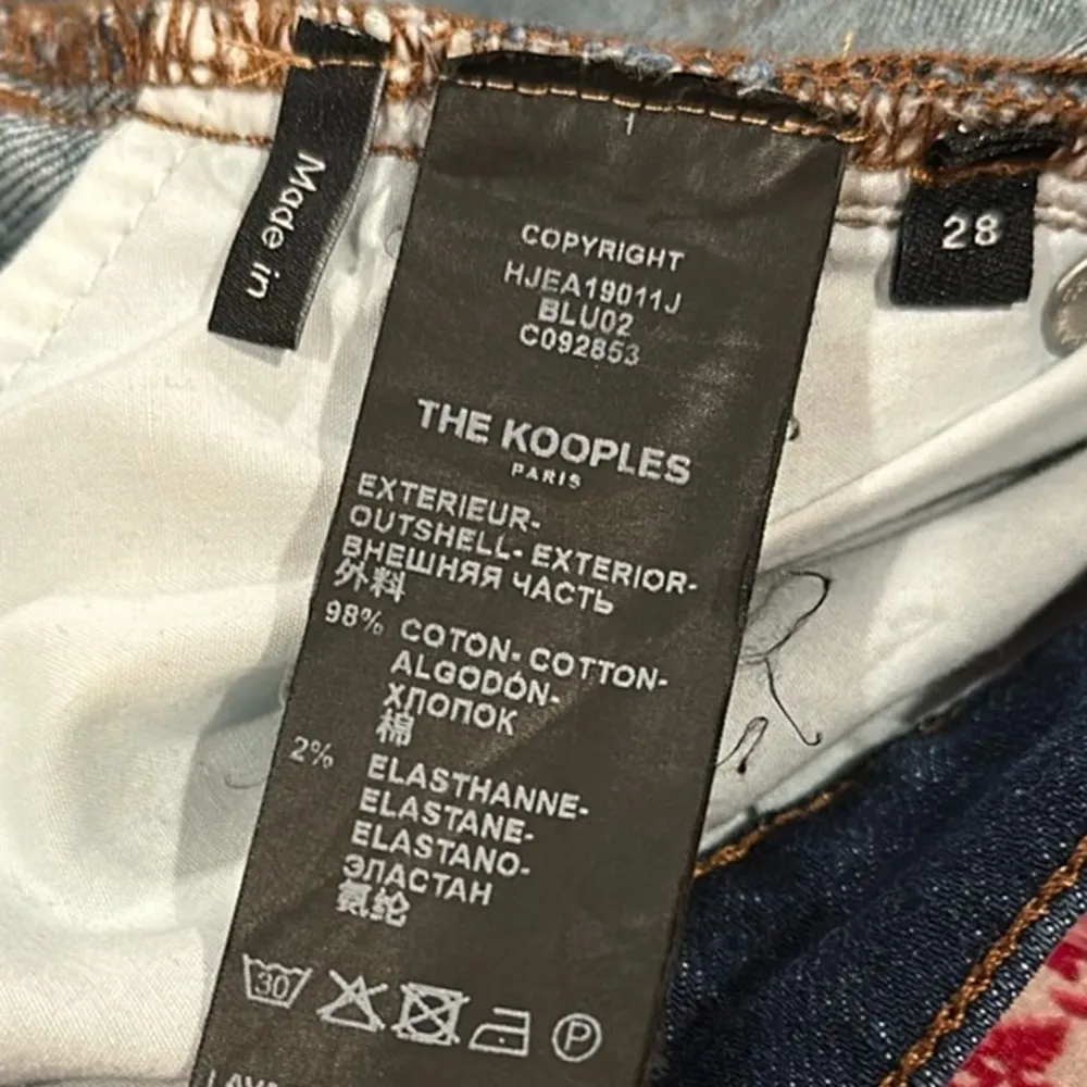 THE KOOPLES SLIM DENIM STRETCH BLUE JEANS 28 - Image 7