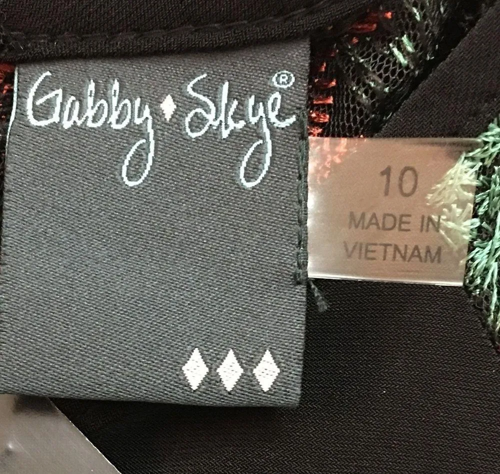 Embroidered Mesh Sleeve Dress Size 10 - Image 5