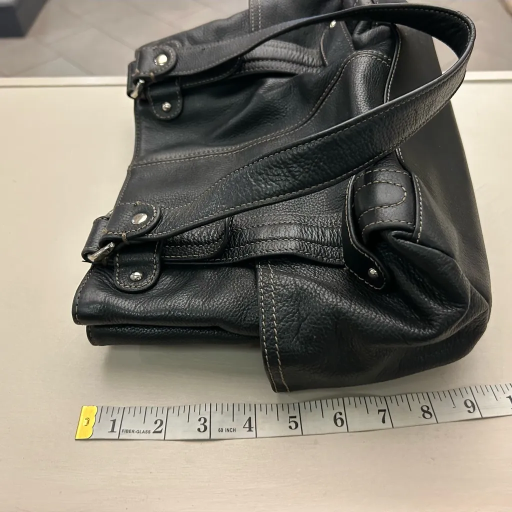 Purse Elegant Black Leather Handbag - Image 4