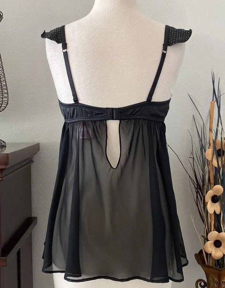 2008 Victoria’s Secret Sexy Little Things Black Babydoll Slip Size 36C - Image 2