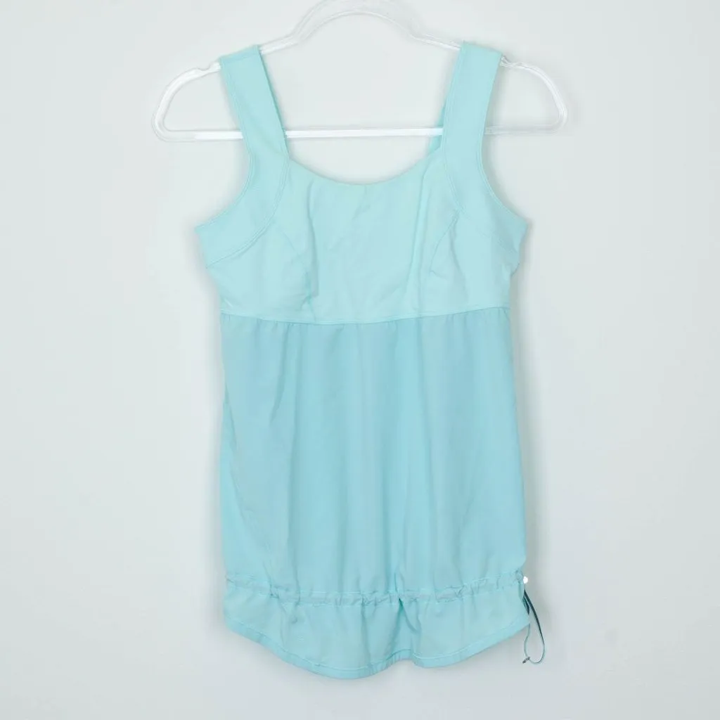 Lululemon Womens Run: Ta Ta Topper Tank Top Size 6 Aquamarine Running‎ Workout Blue - Image 2