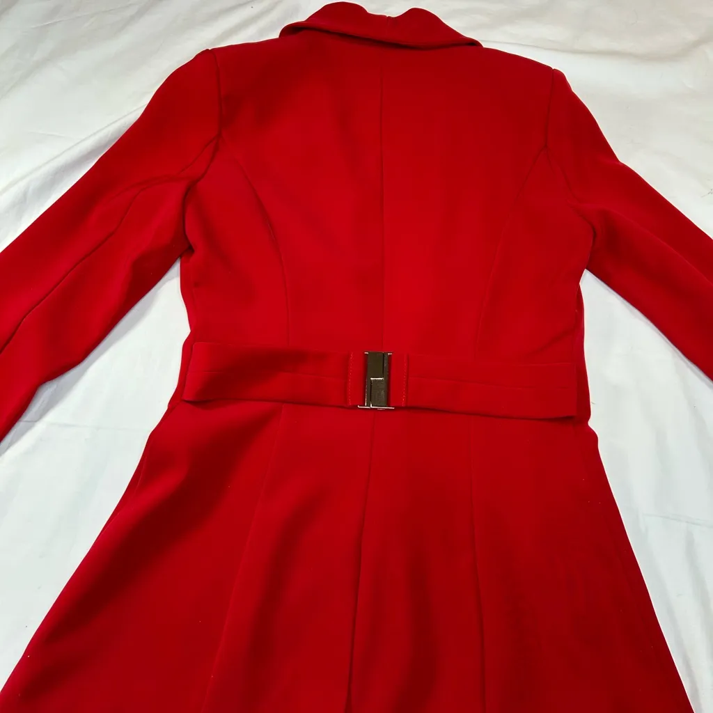 I.AM.GIA Bold Red Mariah Blazer size Small Silver Tone Buckle - Image 12