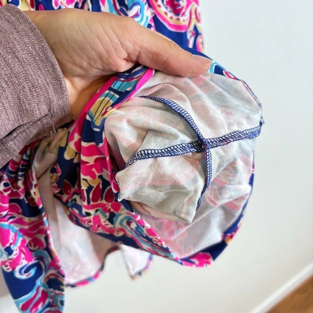 Lilly Pulitzer Perigi Boat Neck Romper Paisley Print Dress Small Skort New - Image 11