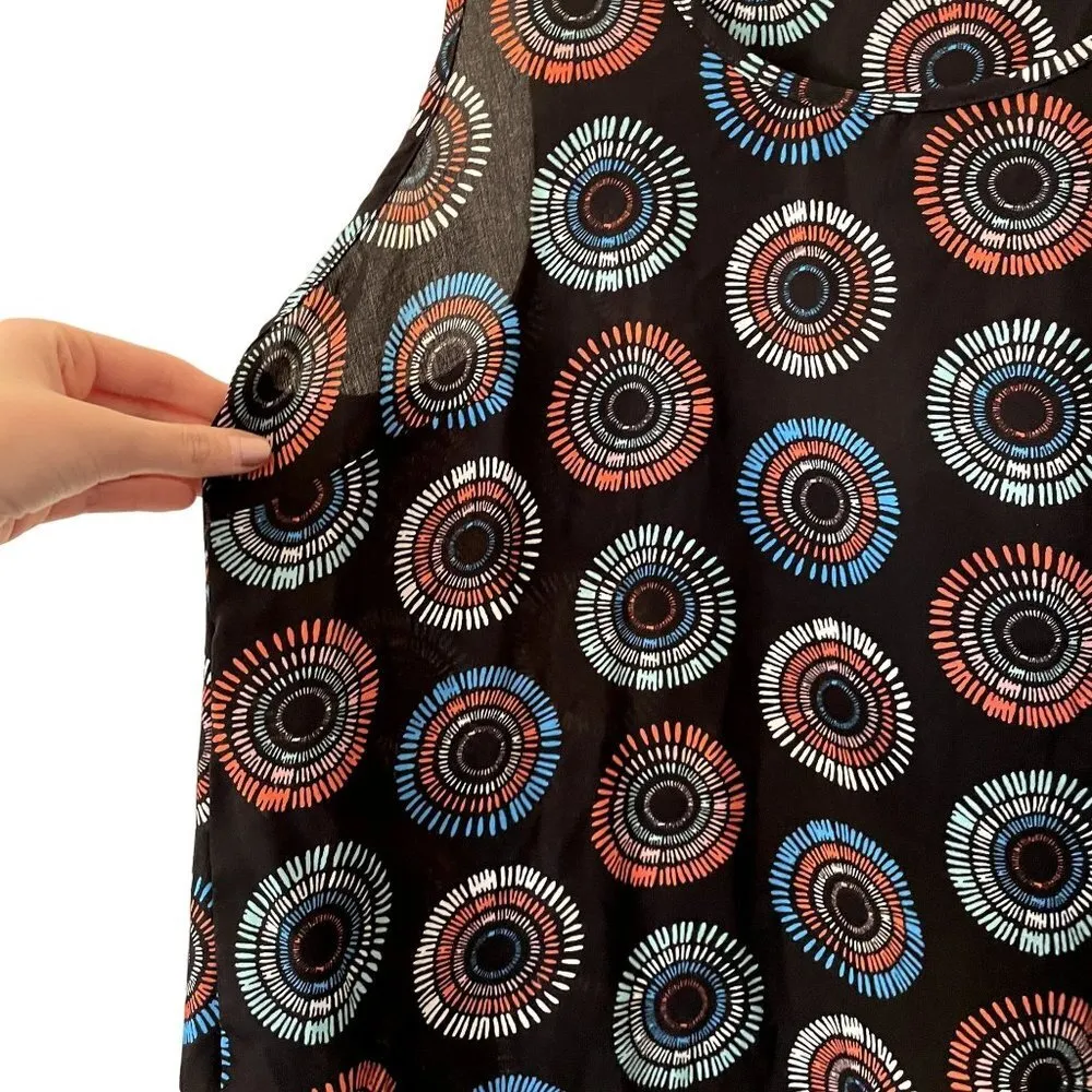 Halogen geometric circles summer sleeveless lightweight top classic casual - Image 3