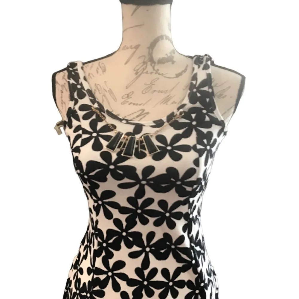 5 & Love Black and White Floral Dress Small - Image 6