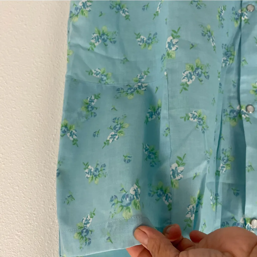 Anthony Richards Blue Floral Dress. House dress. Size M Size M - Image 4