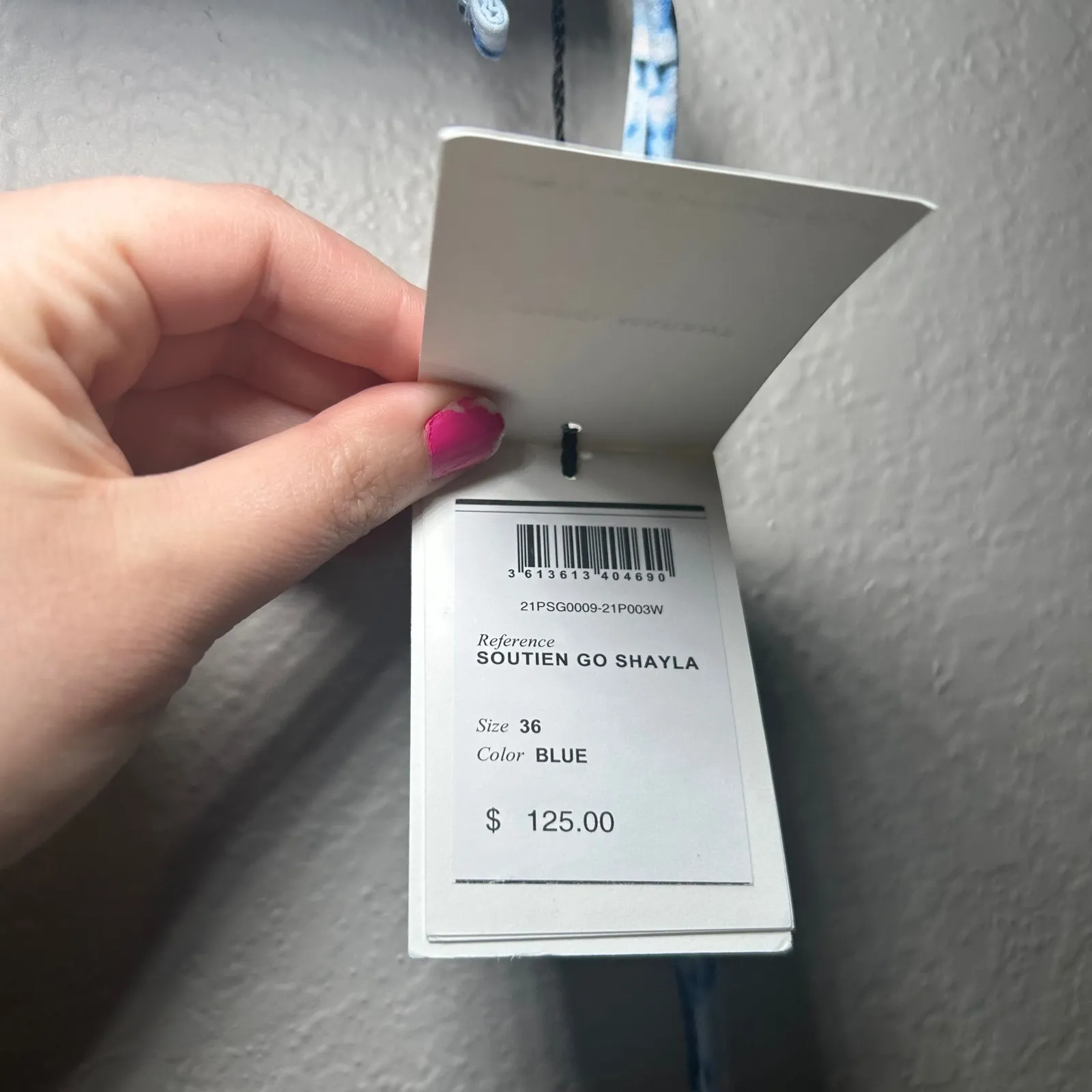 NWT Isabel Marant blue white tie dye bikini top women's 4 boho festival resort - Image 3