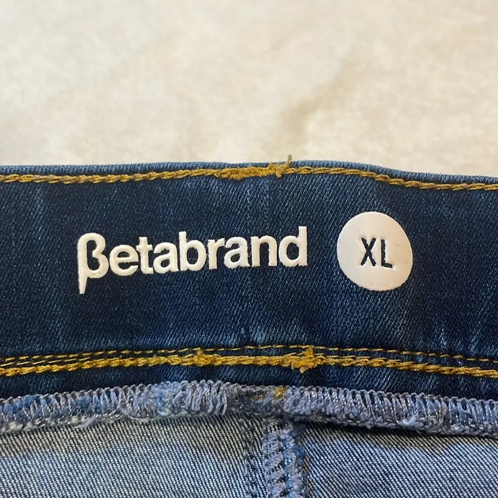 Betabrand- High Elastic Waist Pull On 4 Pocket Stretch Denim Jeans- Size XL - Image 6