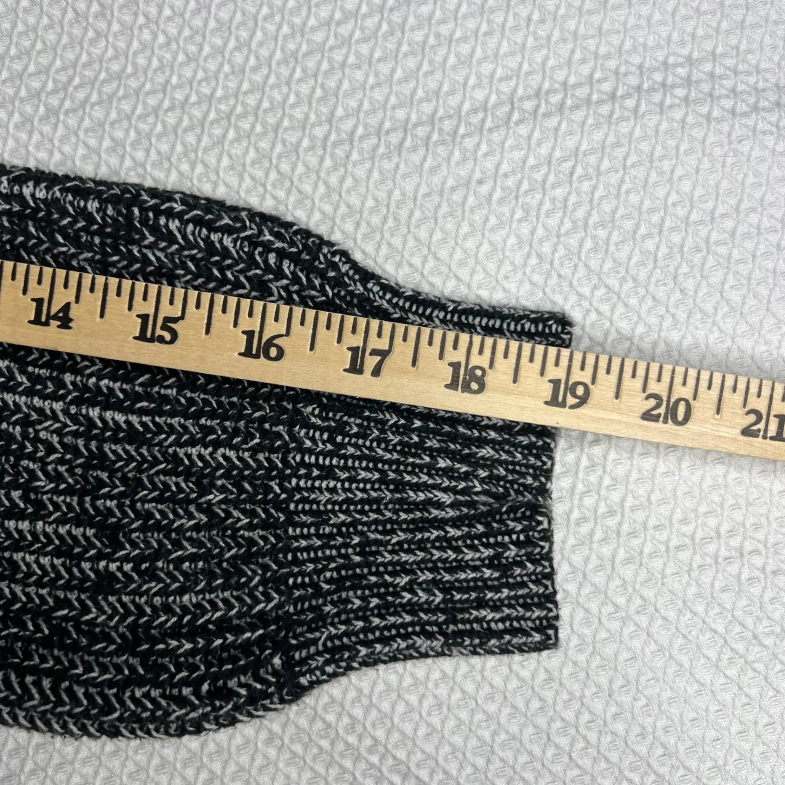 Ellen Tracy Womens Size Large Black Marl Ribbed Knit Crew Neck Pullover Sweater - Image 5