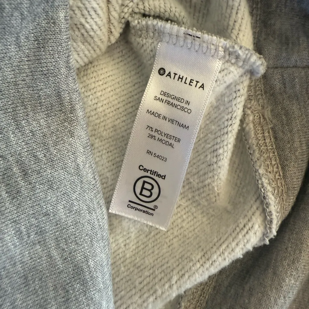 Athleta Gray Oversized Long Sweater Incline Hoodie Small - Image 5