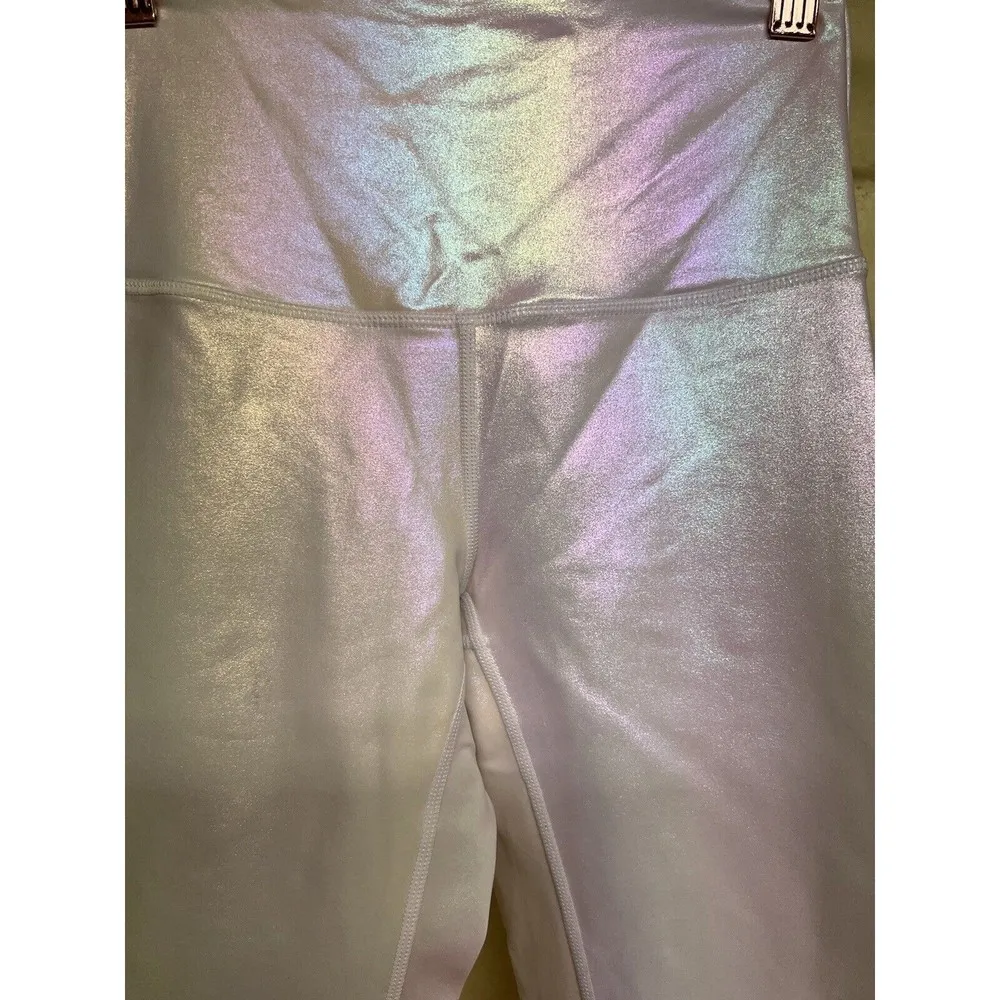 ZYIA ACTIVE White Iridescent Lux Unicorn Leggings Women’s Activewear Size 0 - Image 3