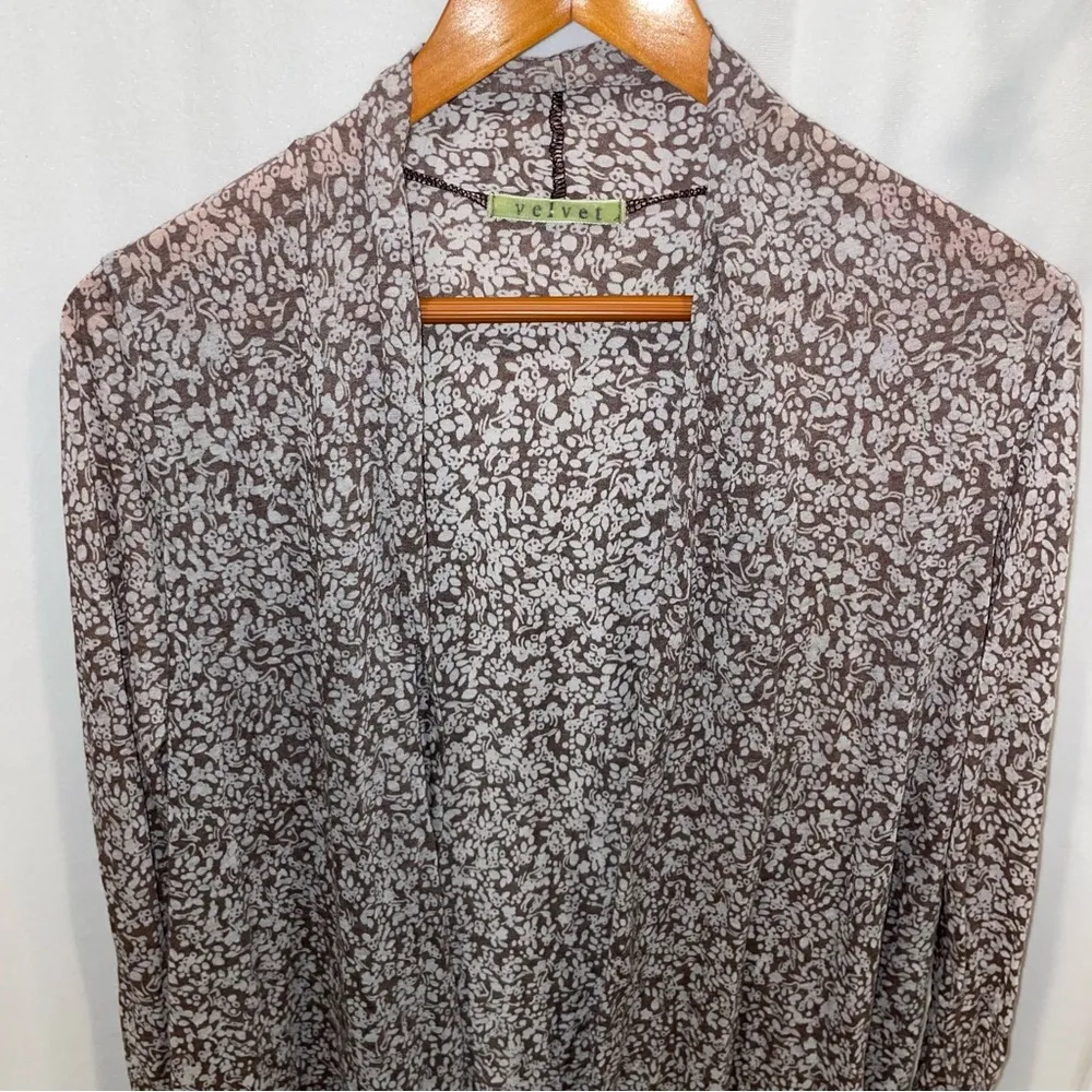 Adorable Y2K mesh floral burnout wrap tie front boho gypsy fairy core - Image 7