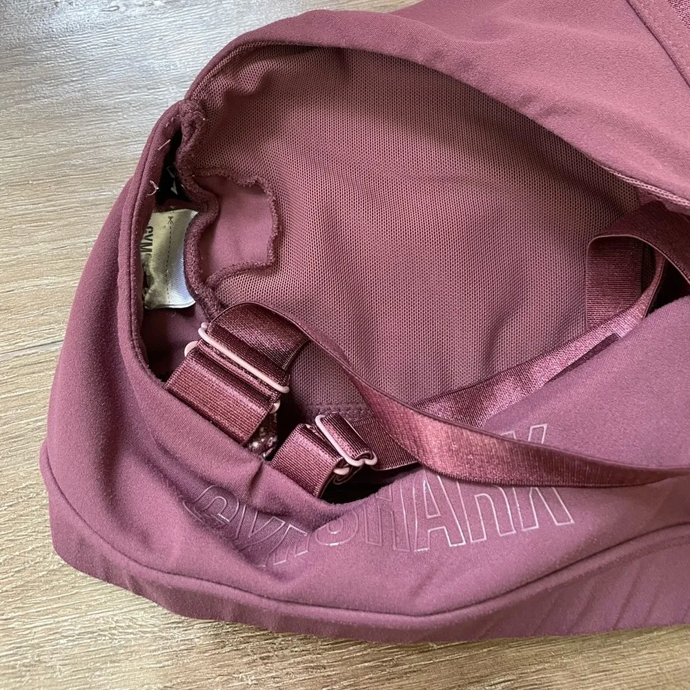 Gymshark Strappy Sports Bra Top Purple Adjustable Activewear ~ Size XS - Image 8