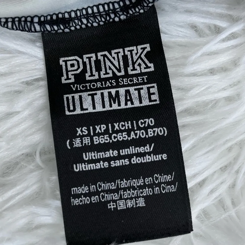 PINK VICTORIA’S SECRET Ultimate Unlined Bralette XS Black White Graphic - Image 15
