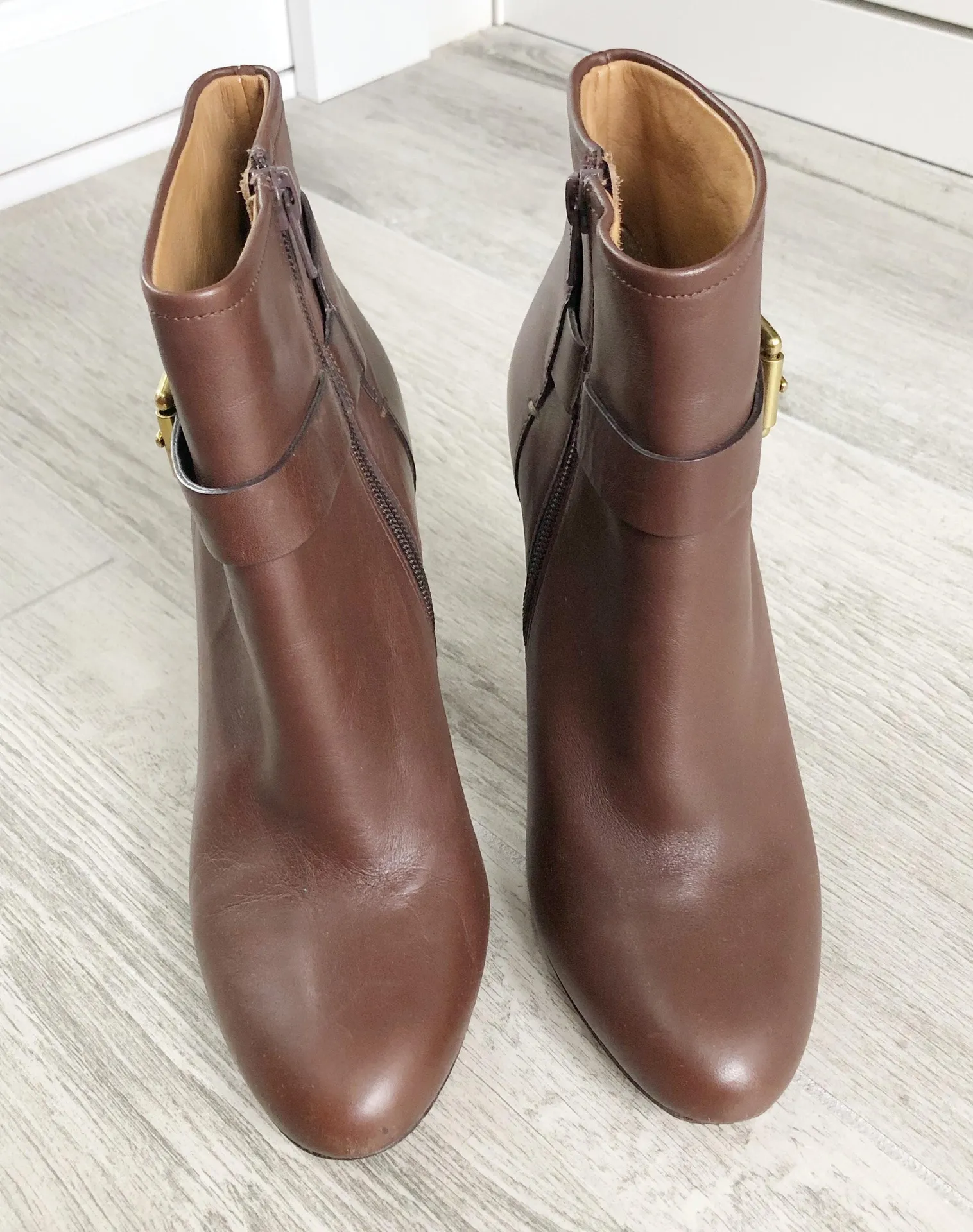 Brown Leather Ankle Boots - Image 5
