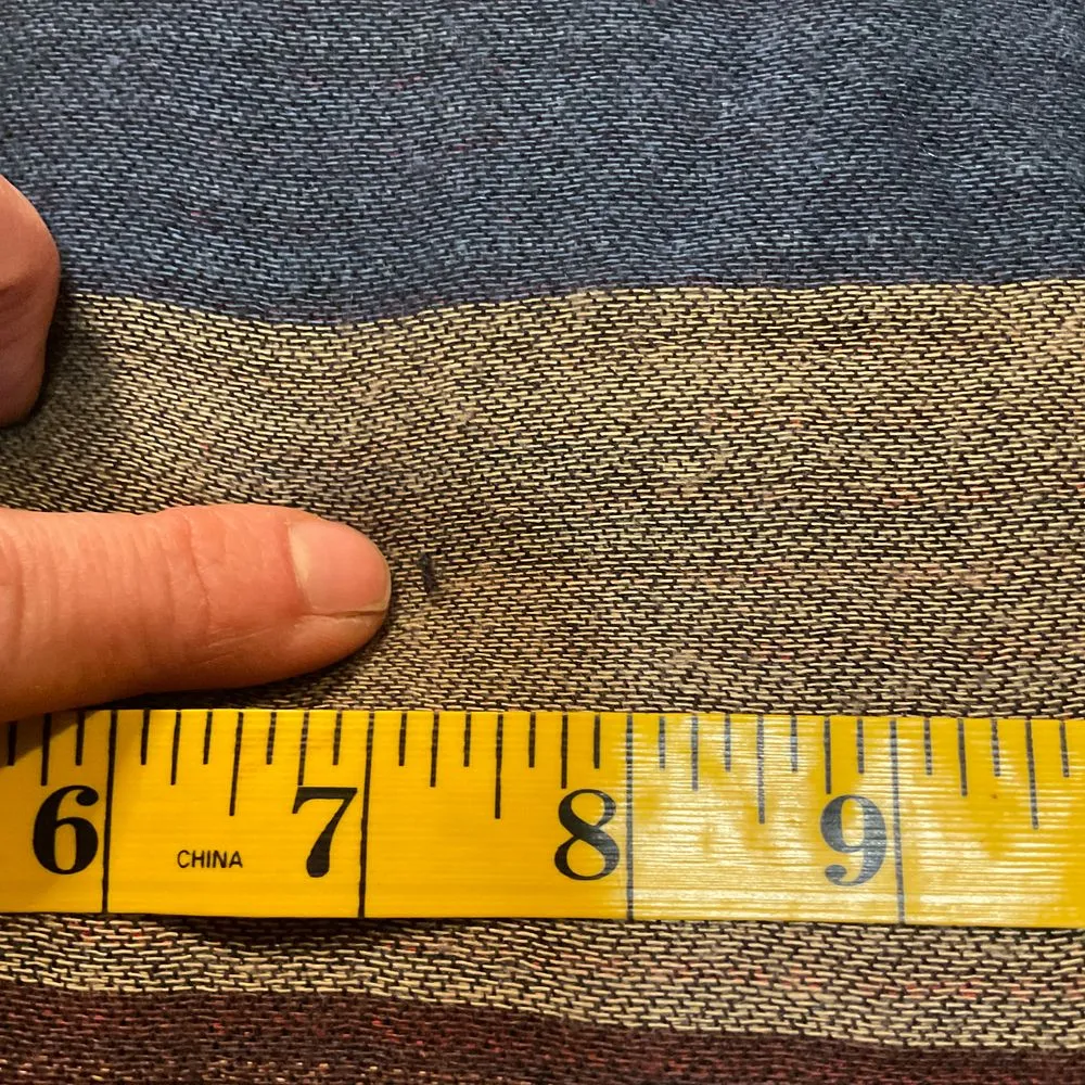 Pashmina Scarf‎ Wrap Shawl Stripe 21"x 60" Burgndy Blue Brown Tan - Image 2