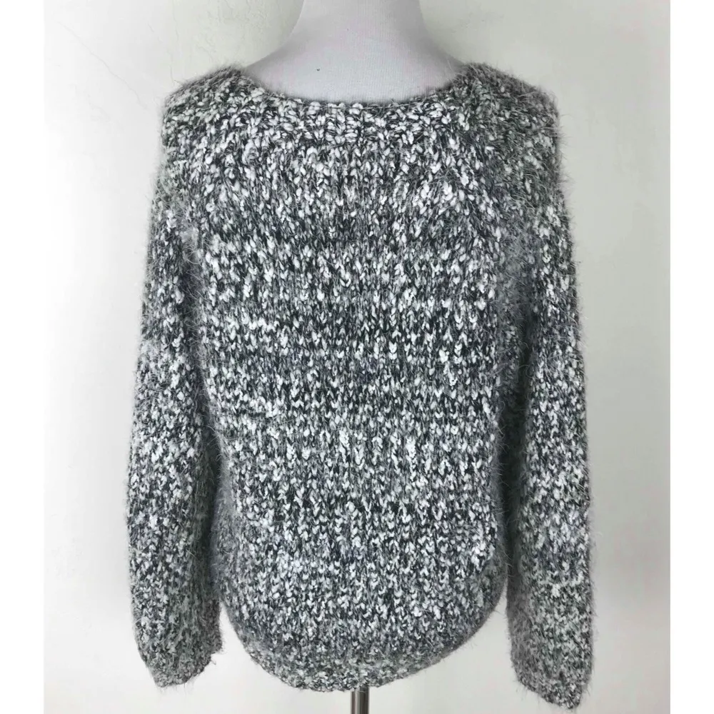 J.O.A Boucle Knit Grey Sweater - Image 2
