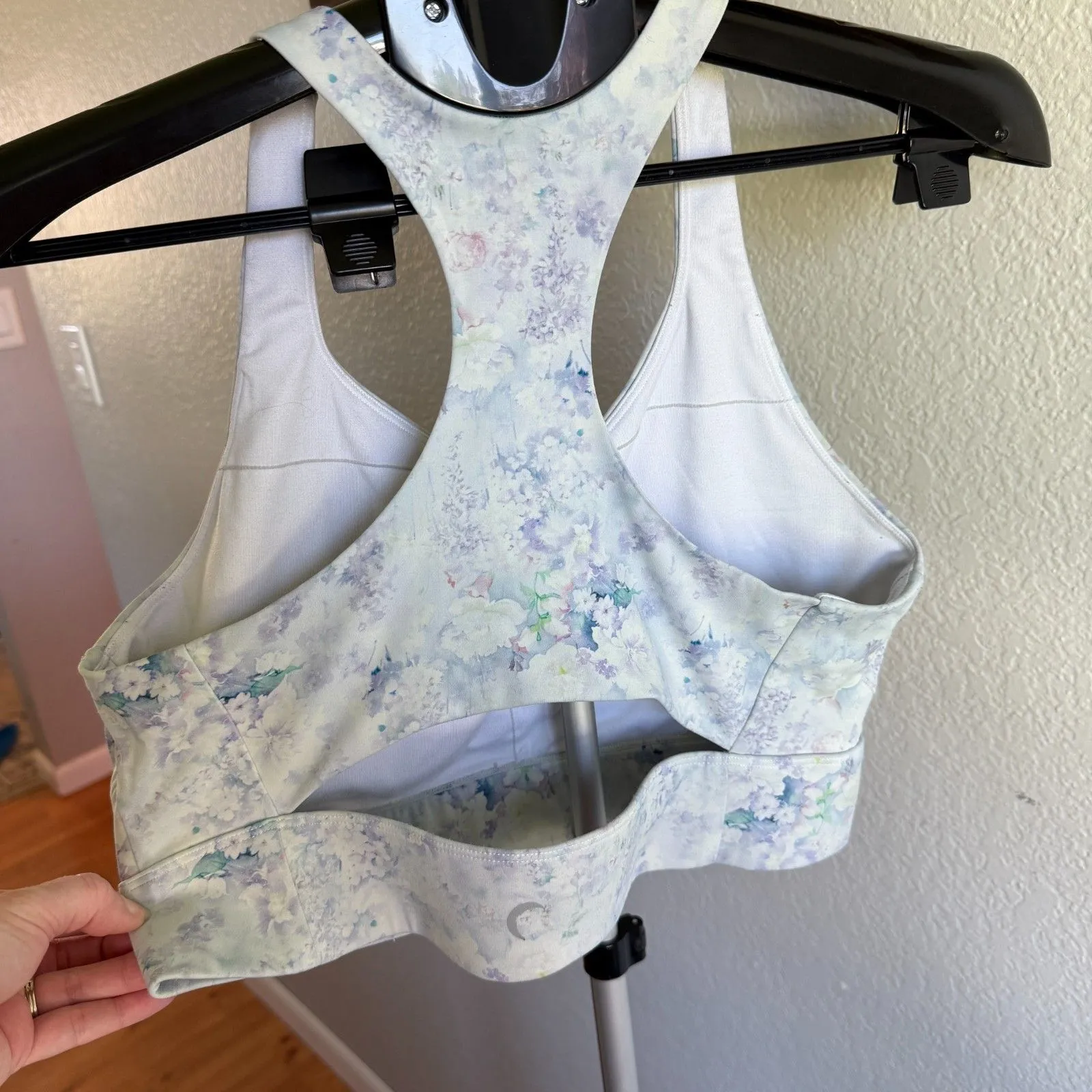 Zyia Active Luxe Deluxe Cut Out Back Peekaboo Sports Bra Workout Exercise Size L - Image 3