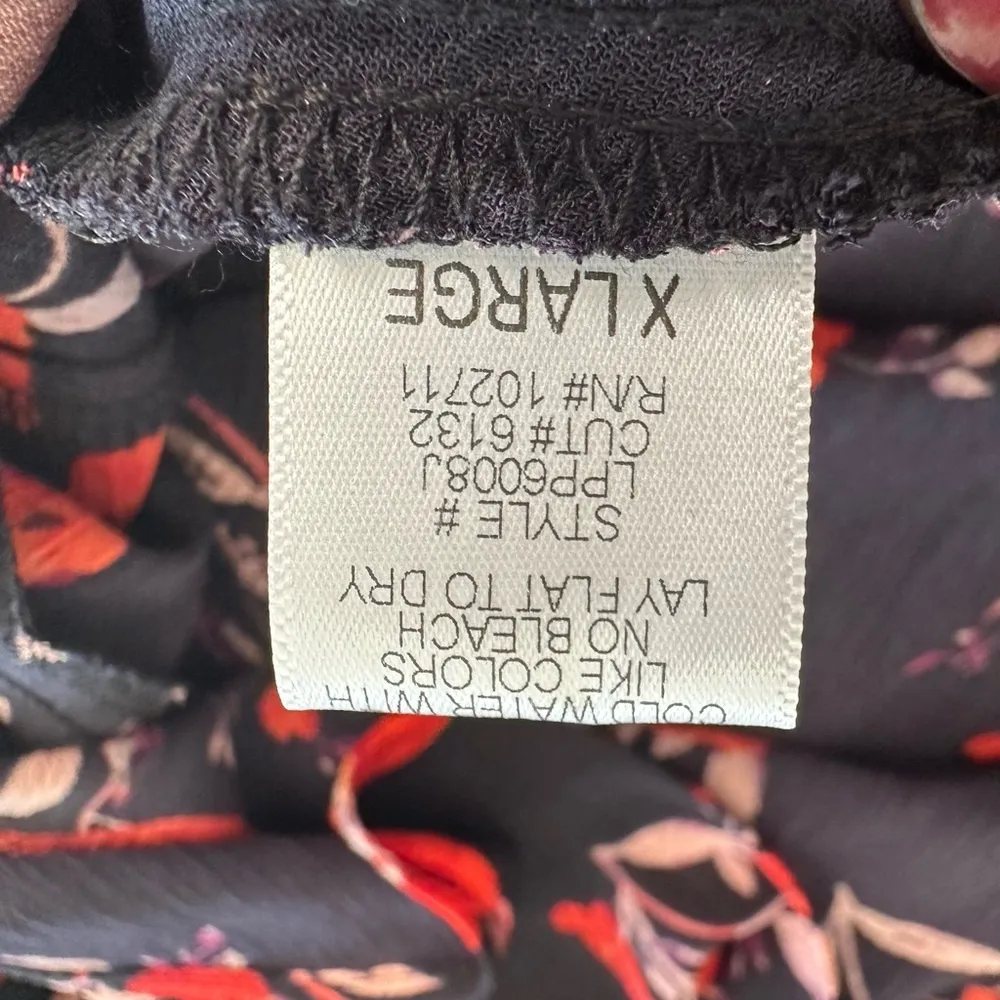 Gibson Red Flutter Sleeve Blouse with Ruffled Details (751) - Image 14