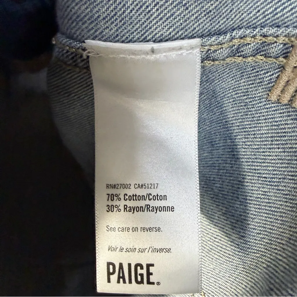 Paige Rowan Denim Jacket Size Medium - Image 9