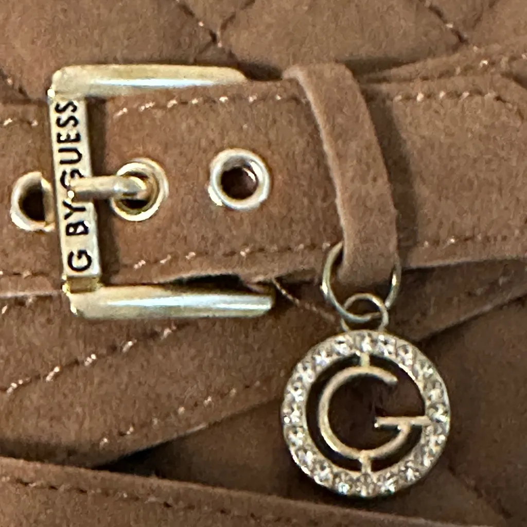 G by Guess Babez Tan Ankle Faux Fur Winter Boots Women's Sz 7.5 - Image 4