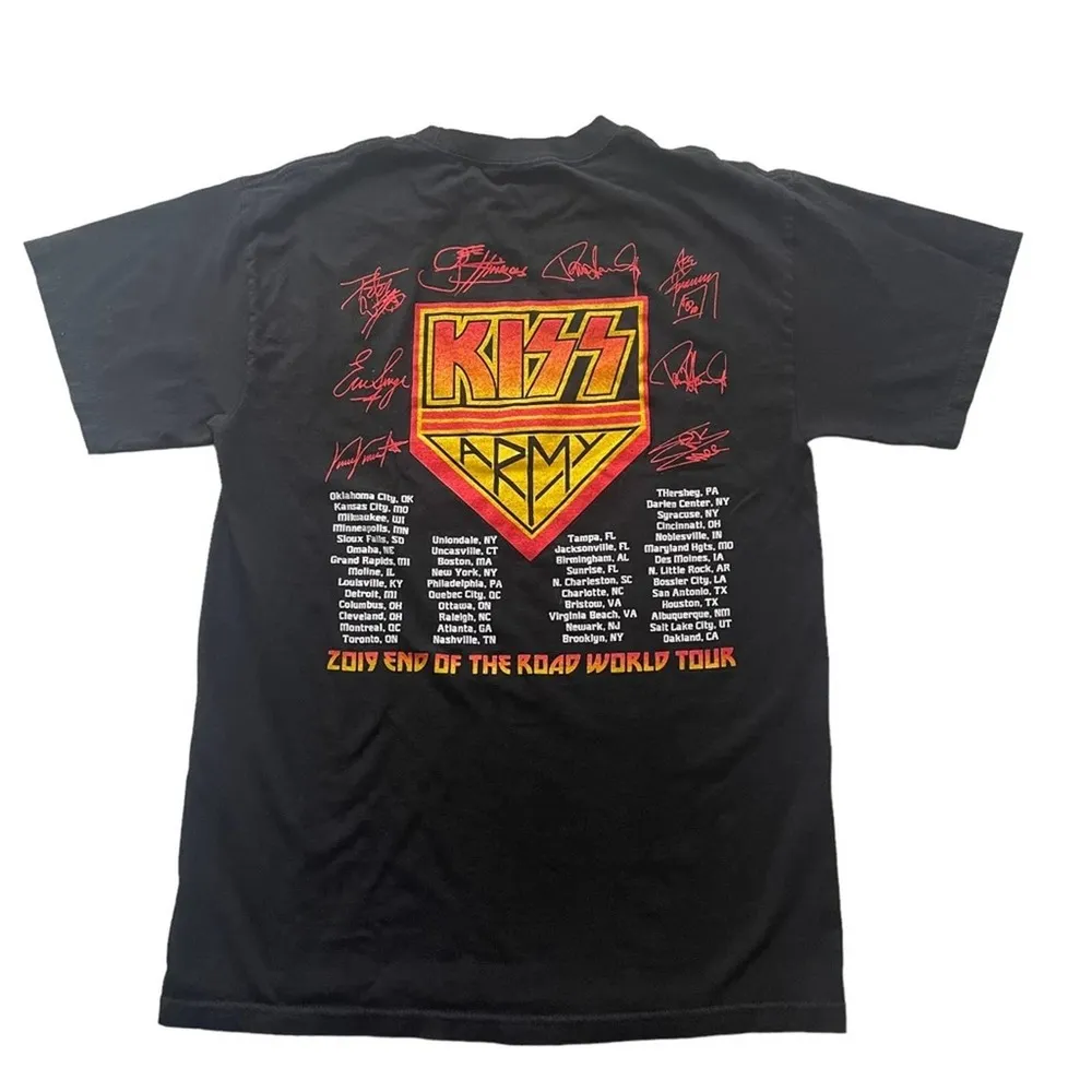KISS Army Concert Tee Shirt Black Medium End of the World Tour 2019 Classic Rock - Image 6