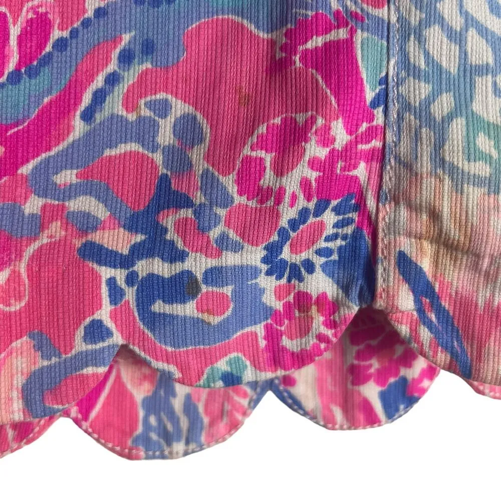 Lilly Pulitzer Colette Pascha Pink Aquadesiac Scalloped Skort Size 6 - Image 5