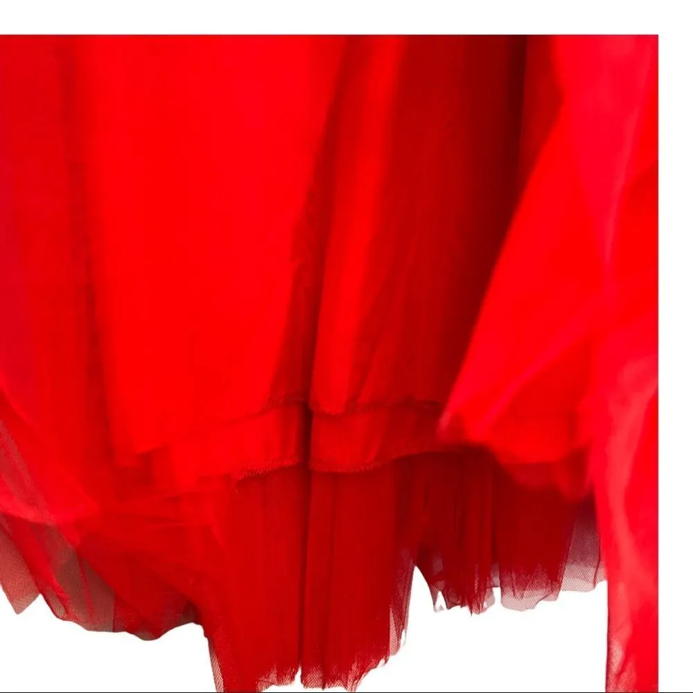 Long Red‎ Tutu Skirt Red Size XS - Image 2