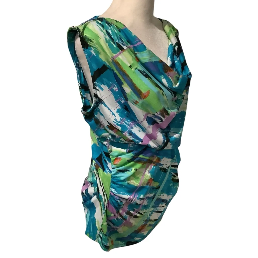 Peck & Peck Multicolor Abstract Blouse BRAND NEW Size L - Image 4
