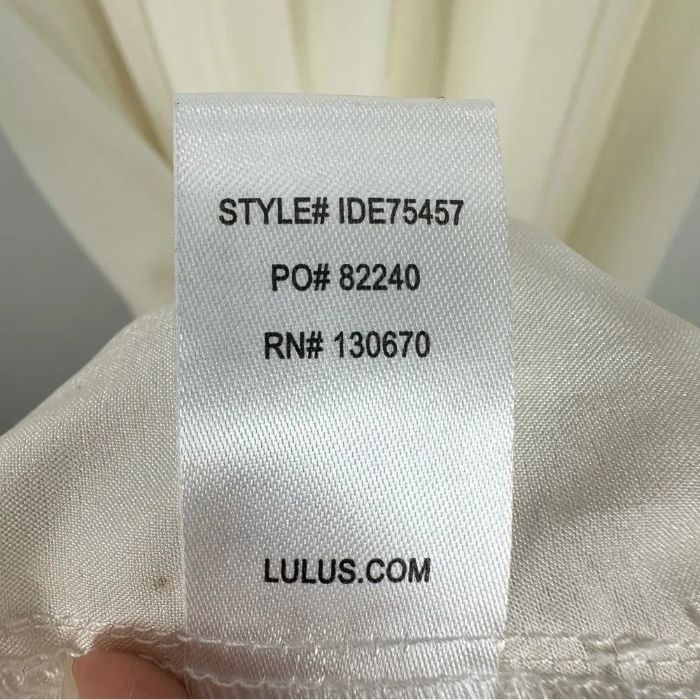 Lulus I'm All Yours Cream Ruffled Maxi Dress Bridal Wedding Ethereal Romance - Image 11