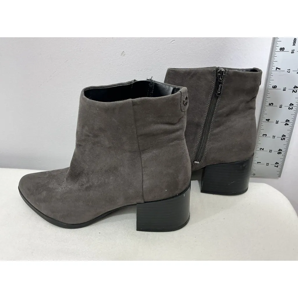 Womans Circus By Sam Edelman Jennifer Brown Fabric Block Heel Ankle Boots 8.5 - Image 4