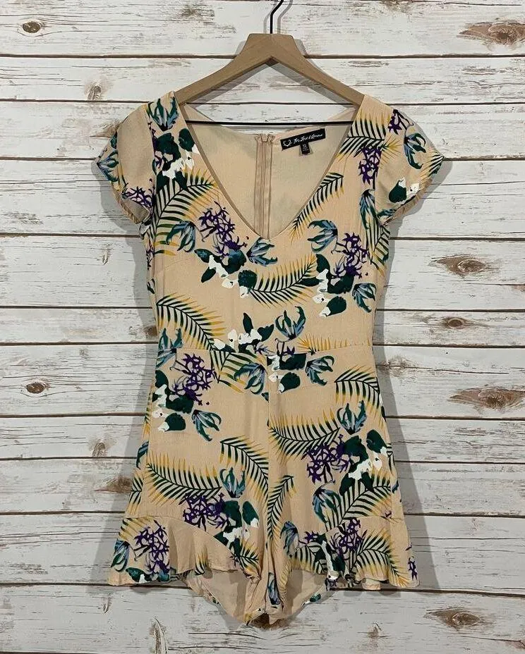 For Love & Lemons Pina Colada Romper - Tropical Print - Small - Image 4