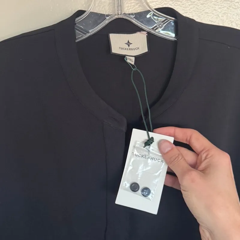 NWT Tuckernuck Black Crepe Shirt Dress in Black Size XXL - Image 5