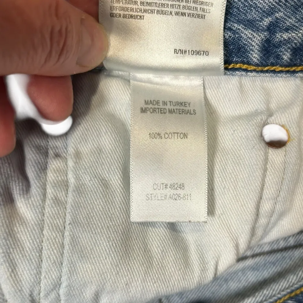 AGOLDE Women's Denim Shorts Size 27 Light Wash Parker Vintage Cut Off High Rise - Image 8